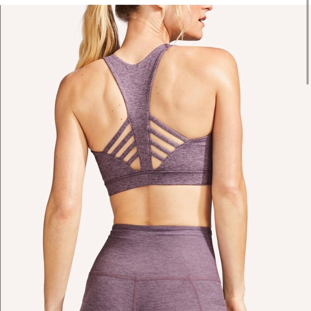 Peloton Embrace Racerback Heathered Purple Sports Bra Size XS - Picture 2 of 6